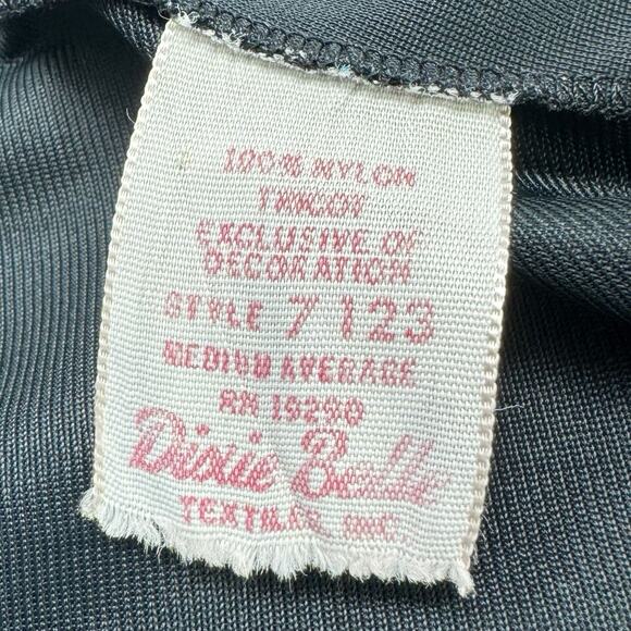 Vintage Slip Skirt Womens M Black Scalloped Shadow Panel Nylon Tricot Whimsigoth - Picture 9 of 10